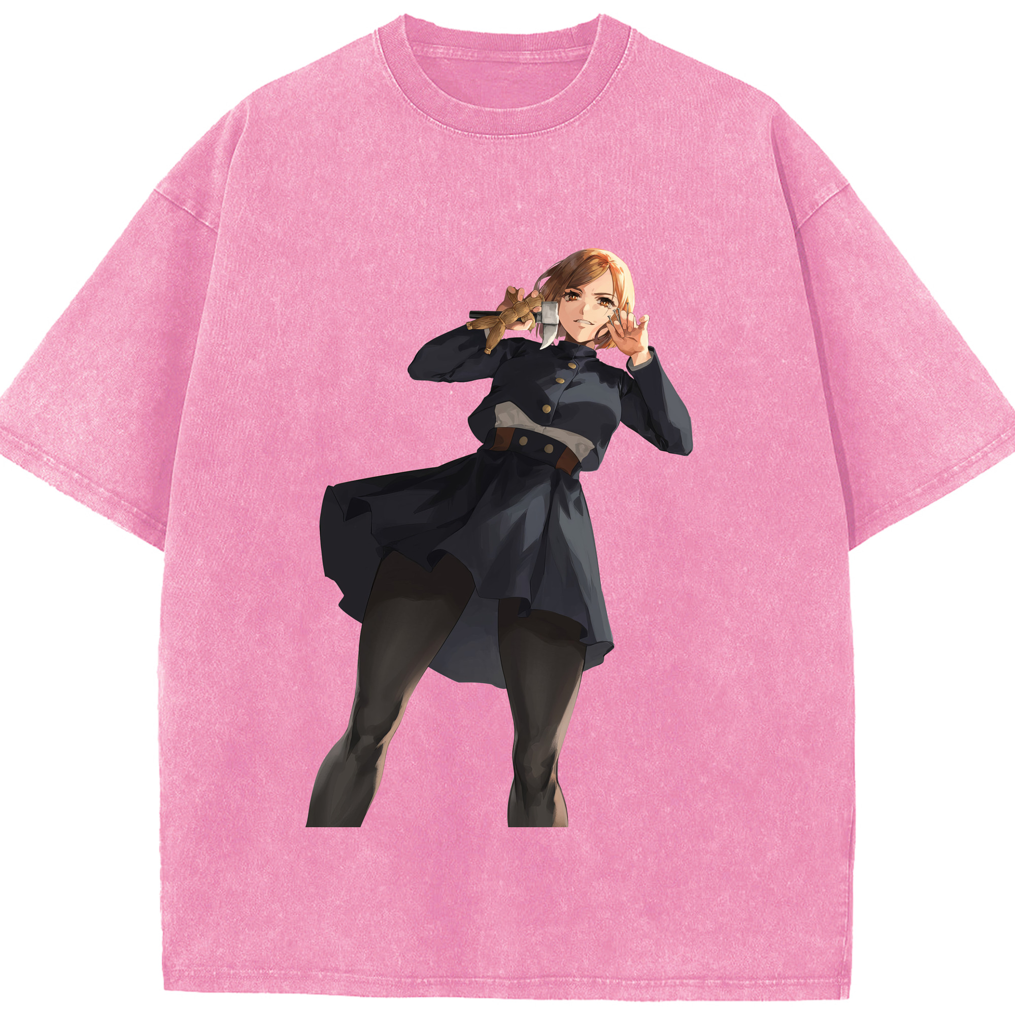 （画像用） 呪術廻戦 Jujutsu Kaisen 綿100% ヴィンテージ風 半袖Tシャツ（フロントプリント）